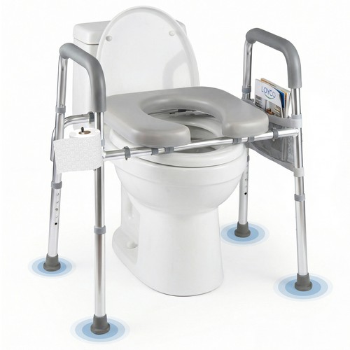 Raised toilet seat handles - raised,