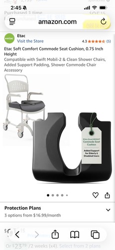 Etac soft comfort commode seat - comfort,