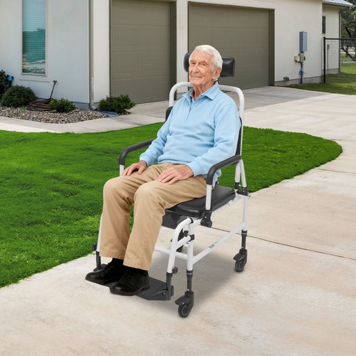 Reclining shower chair with - reclining,