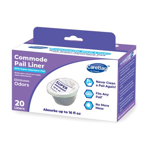 Carebag commode pail liner - carebag,