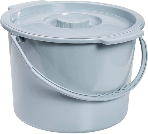Commode pail with lid - with,
