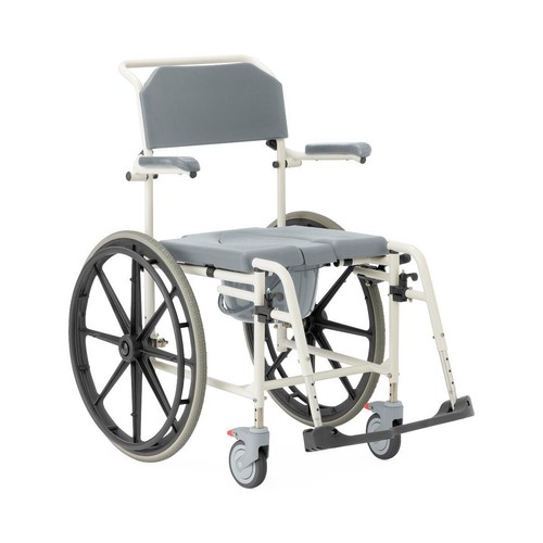 Aluminum shower commode - aluminum,