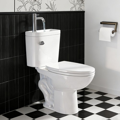 Two piece toilet - with, 2