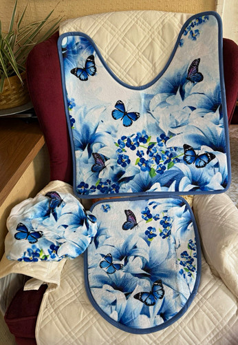 Blue white floral - pc,