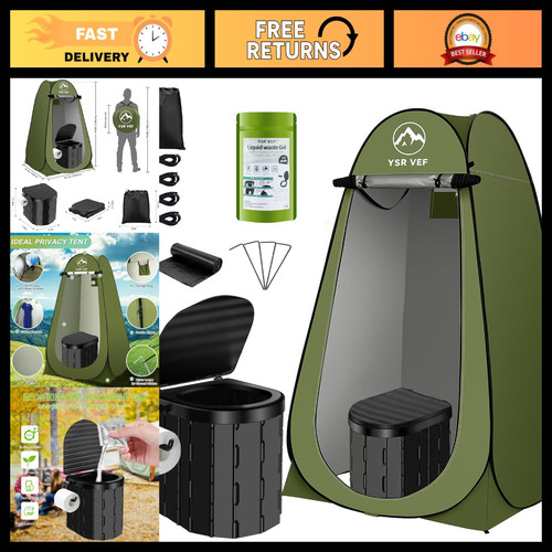 Portable camping toilet kit - toilet,